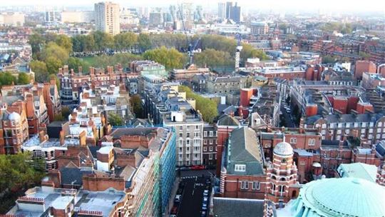 London seen from Westminster cathedral